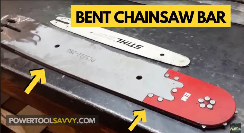 bent chainsaw bar