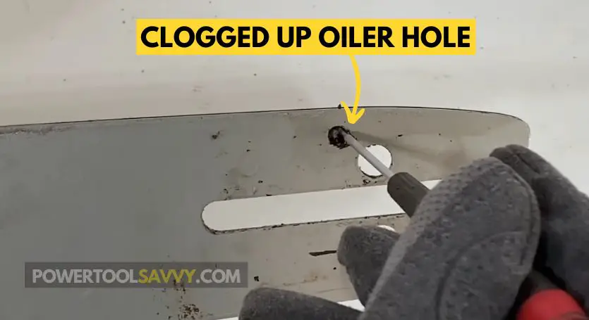 clogged up oiler hole