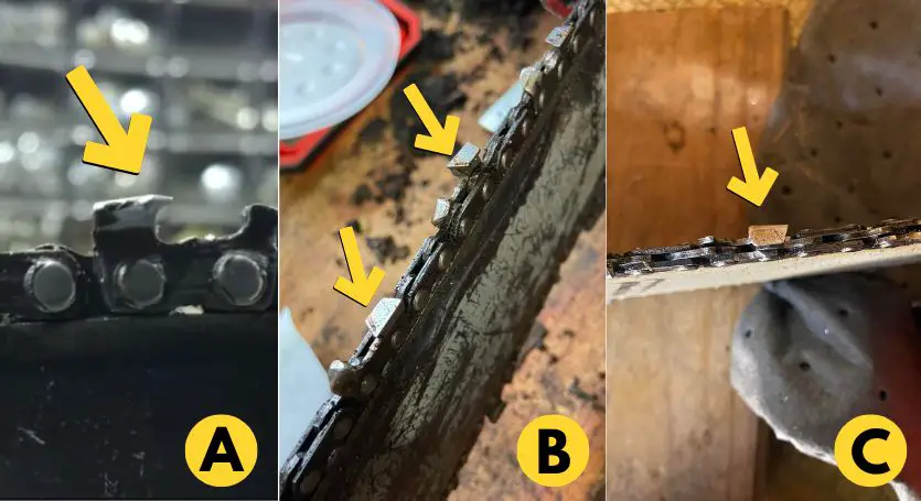 signs of a worn out chainsaw chain