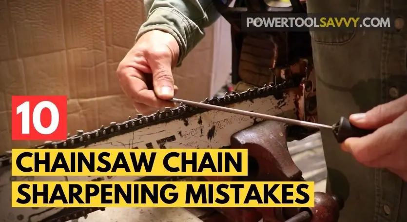 chainsaw chain sharpening mistakes - featured image