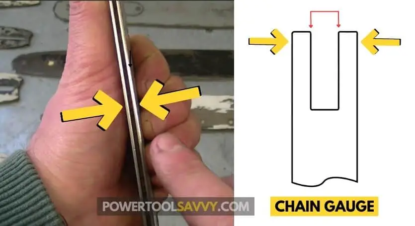 chainsaw chain gauge