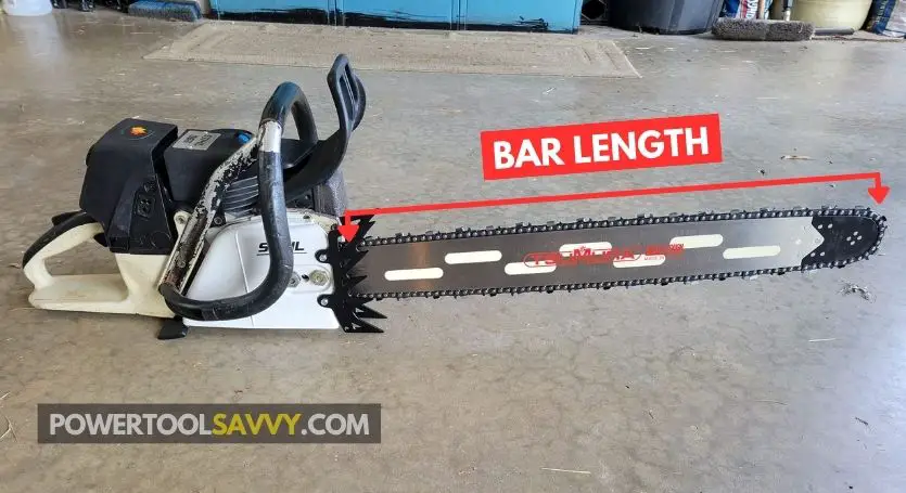 how to measure a chainsaw bar length