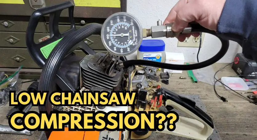 how much compression should a chainsaw have
