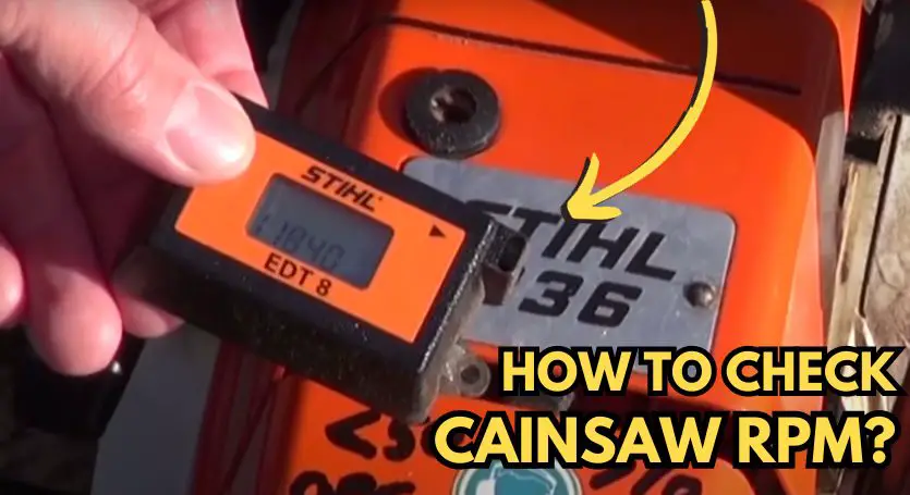 how to check RPM on a chainsaw