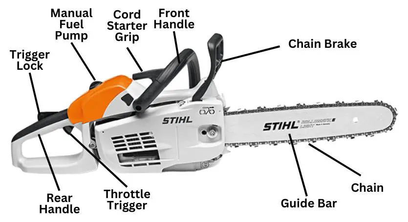20+ Parts of a Chainsaw Explained (with REAL Pictures)
